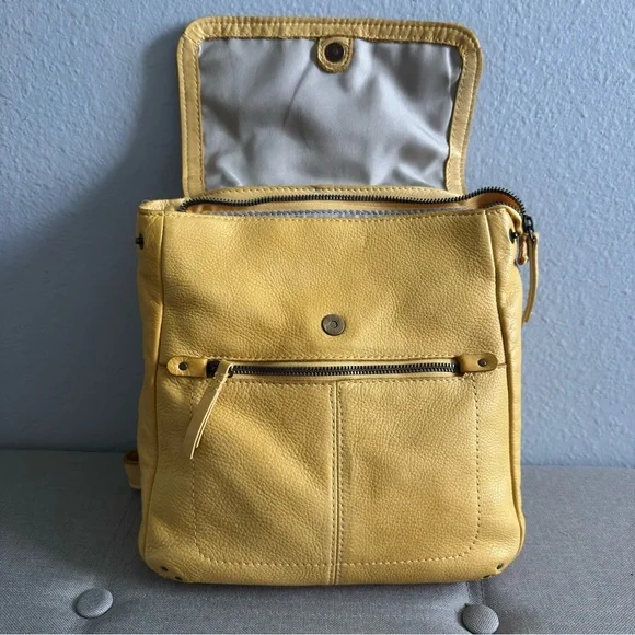 American Leather Co Yellow Bookbag - Picture 3 of 6